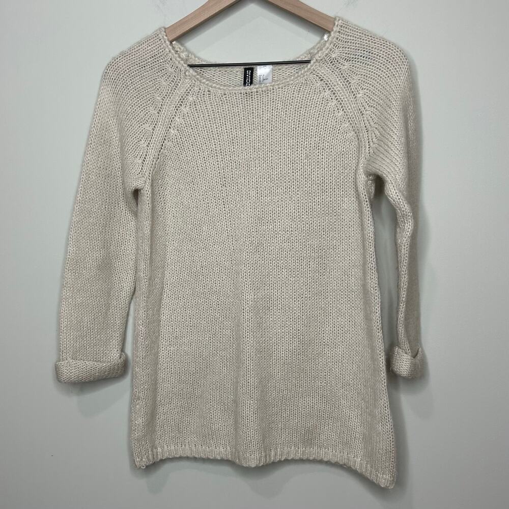 Divided by H&M Tan Pullover Sweater Size 2 Wool Blend EUC